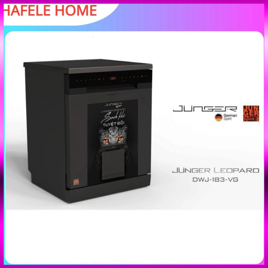 IB SHOP Máy rửa bát Junger Leopard DWJ-183-VG, dung tích tới 15 bộ bát dĩa – EEH .. Giao nhanh.