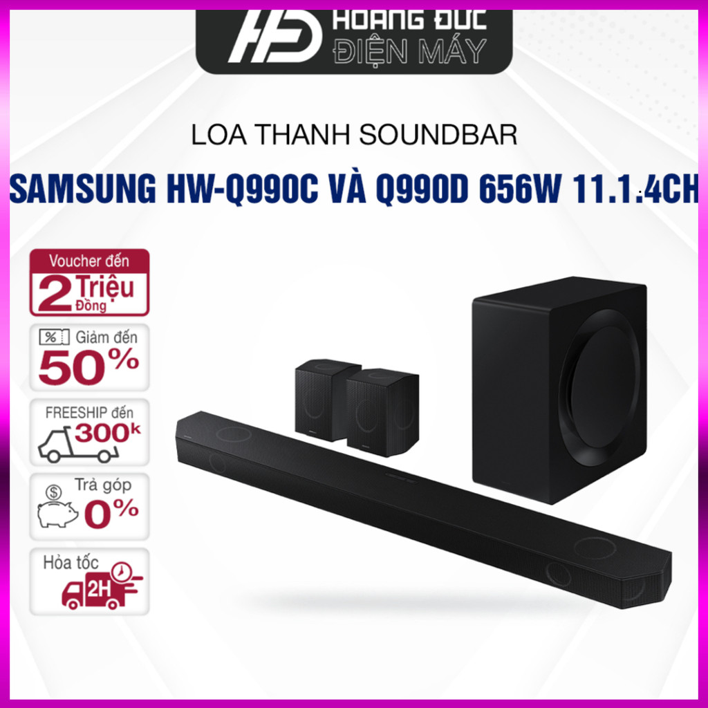 IB SHOP Loa Thanh Samsung Q-series HW- Q990D 656W 2024 Và Loa Soundbar HW-Q990F 656W 2025 - Bảo Hành
