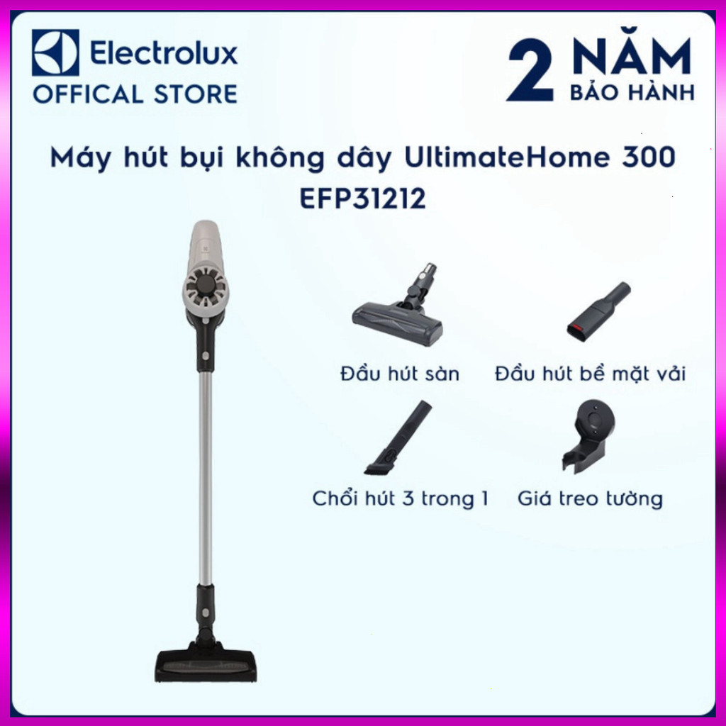 IB SHOP Máy hút bụi cầm tay không dây Electrolux EFP31212 - hiệu suất cao, trọng lượng nhẹ, BH 24 th