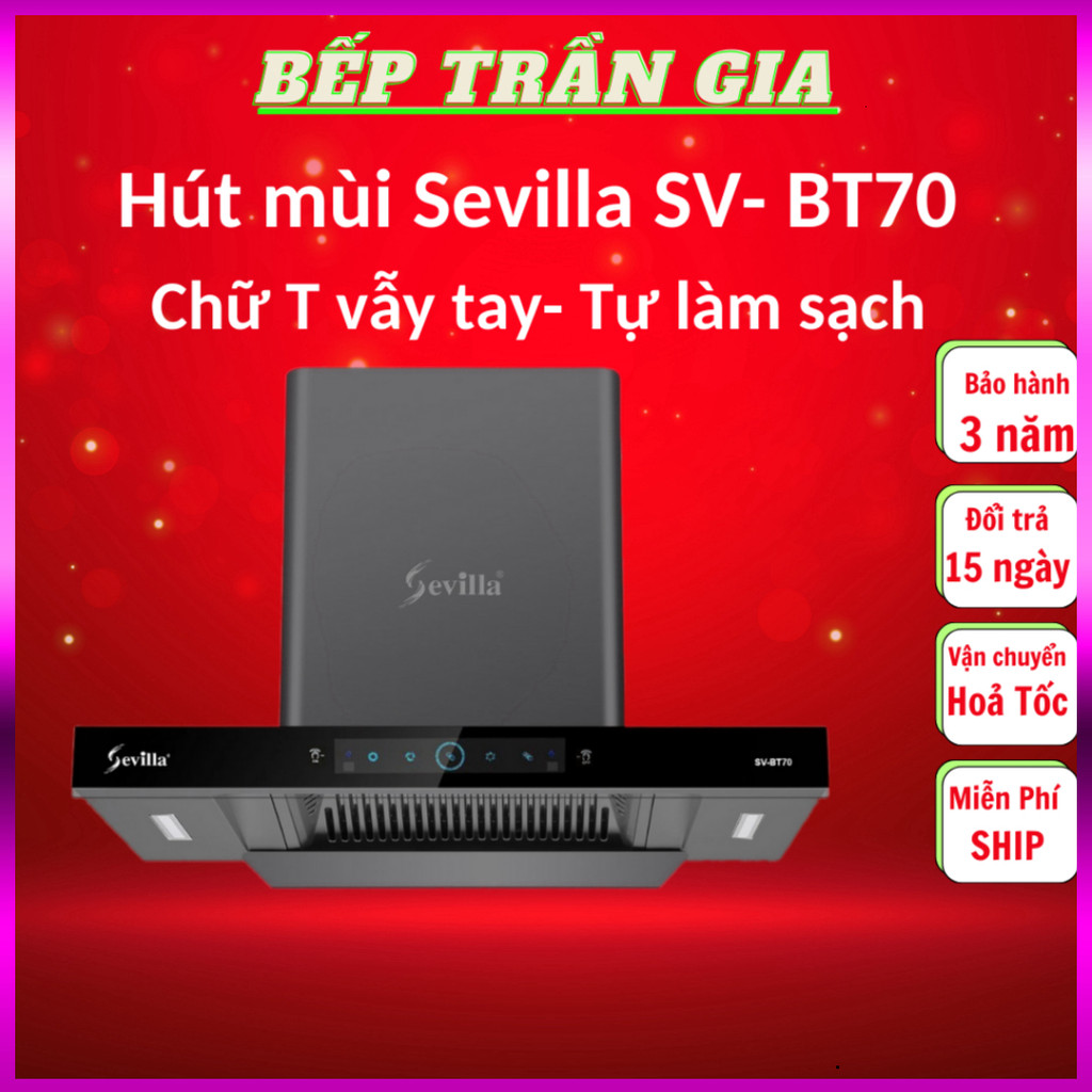 IB SHOP Máy hút mùi Sevilla BT70 | 70CM | Sevilla BT87 | Hút mùi chữ T SEVILLA SV BT70 .. Giao nhanh