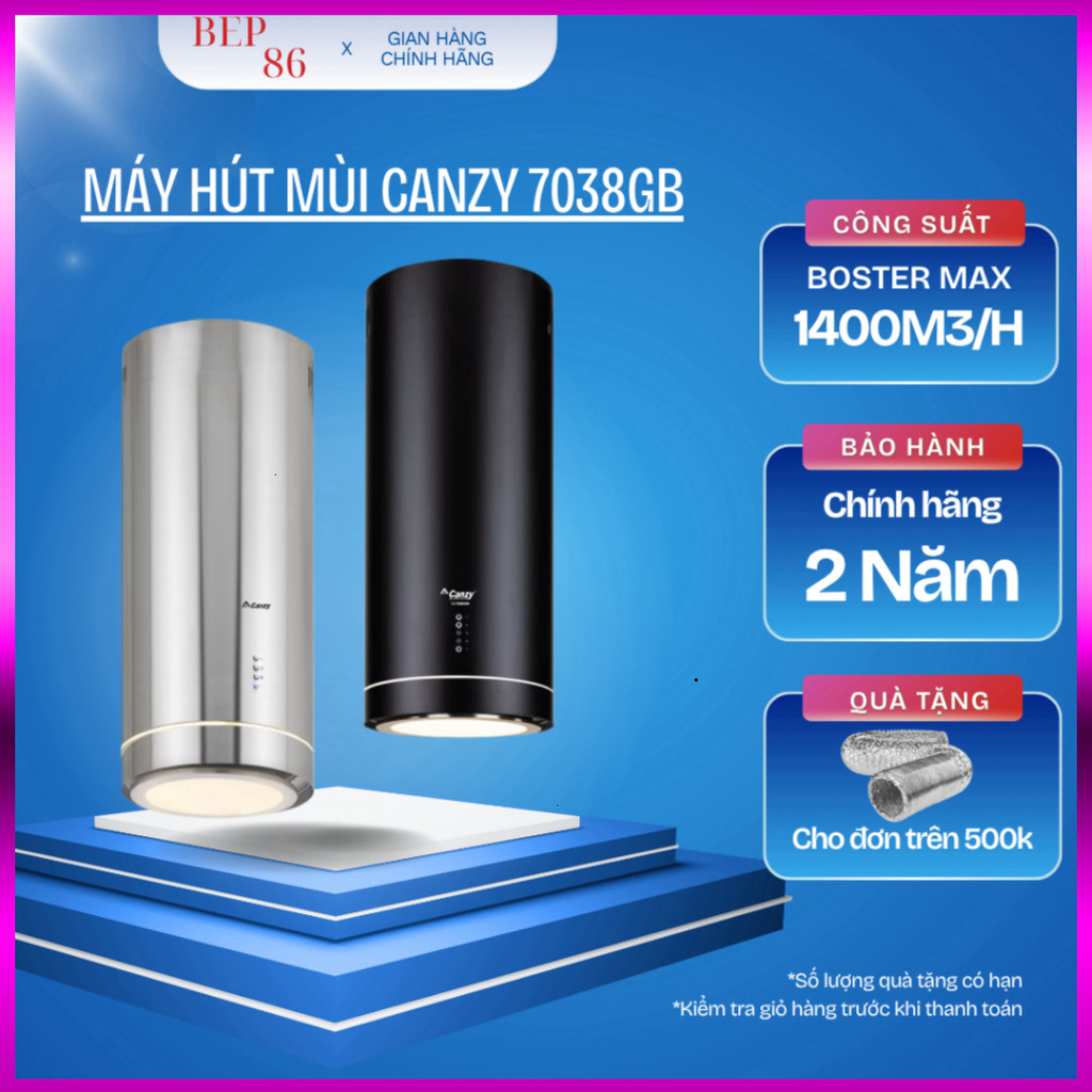 IB SHOP Máy hút mùi Canzy CZ 7038GBB | CZ 7038GB | Mẫu máy độc lập | Máy hút mùi đảo .. Giao nhanh.