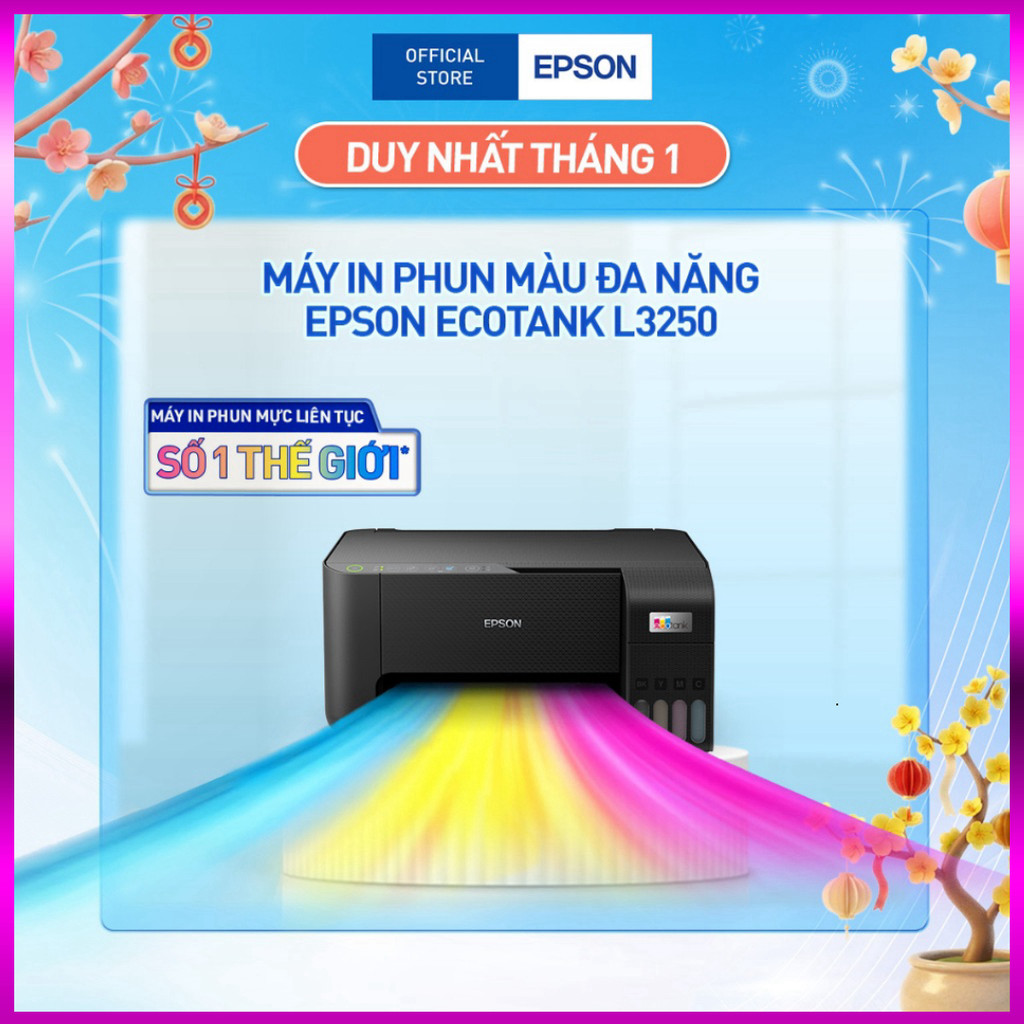 IB shop  Máy In Phun Màu Đa Năng Epson EcoTank L3250 (Bao Gồm Bộ Mực Chính Hãng Đi Kèm) ..