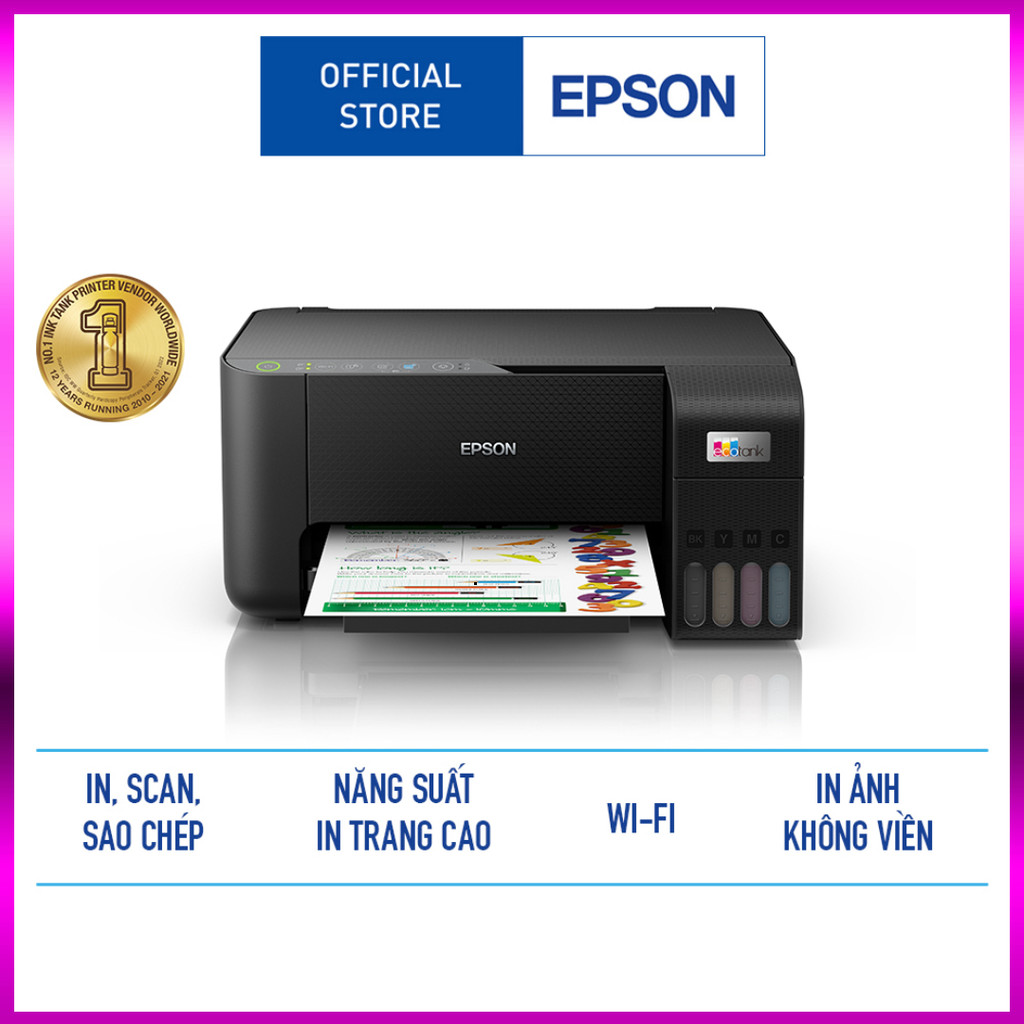 IB shop  Máy in Epson Ecotank L3250 - Print - Copy - Scan - Wifi (Đã bao gồm mực) - Hàng Epson Việt 