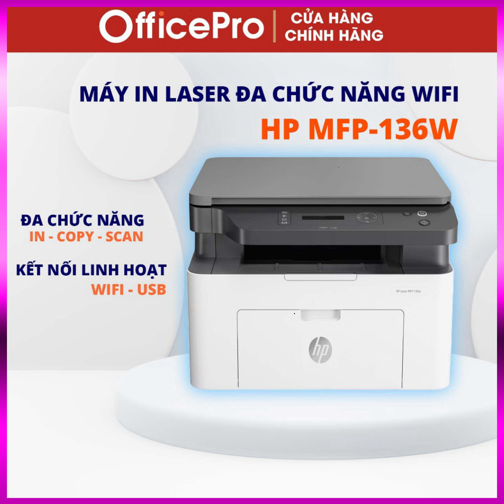 IB shop  Máy in Laser đa chức năng HP MFP 136w - print/copy/scan/usb/wifi ..
