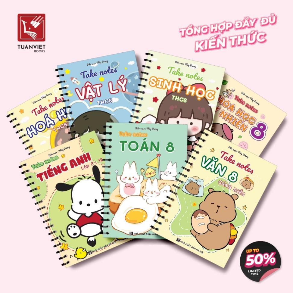 Sổ Giấy Lò Xo Take Notes Lớp 8 Cánh Diều TVB cỡ A5 (Mới Nhất)-Toán,Văn,Anh,KHTN