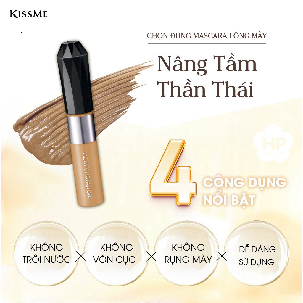 Mascara Chải Đổi Màu Lông Mày Chống Lem Trôi Ex Kissme Heavy Rotation Coloring Eyebrow 8g - Cathenea