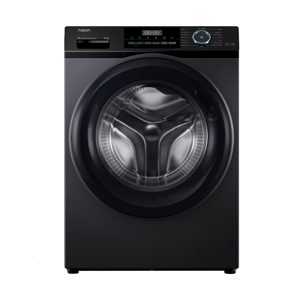 [HỖ TRỢ LẮP ĐẶT] Máy giặt cửa trước 8.5kg Inverter Aqua AQD-A852J.BK - AQD-A852J BK - Bảo hành chính