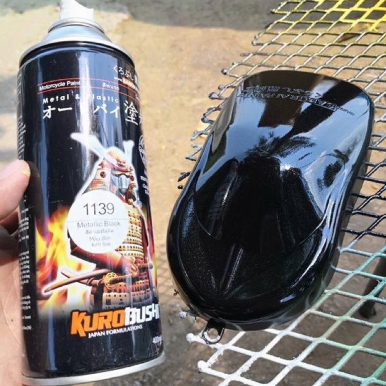 Sơn xịt Samurai màu Đen Kim Loại - 1139 (400 ml)