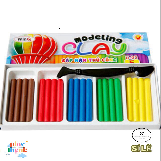 Set 10 hộp đất sét Winq với 5 màu sắc sống động cho sự sáng tạo thỏa sức