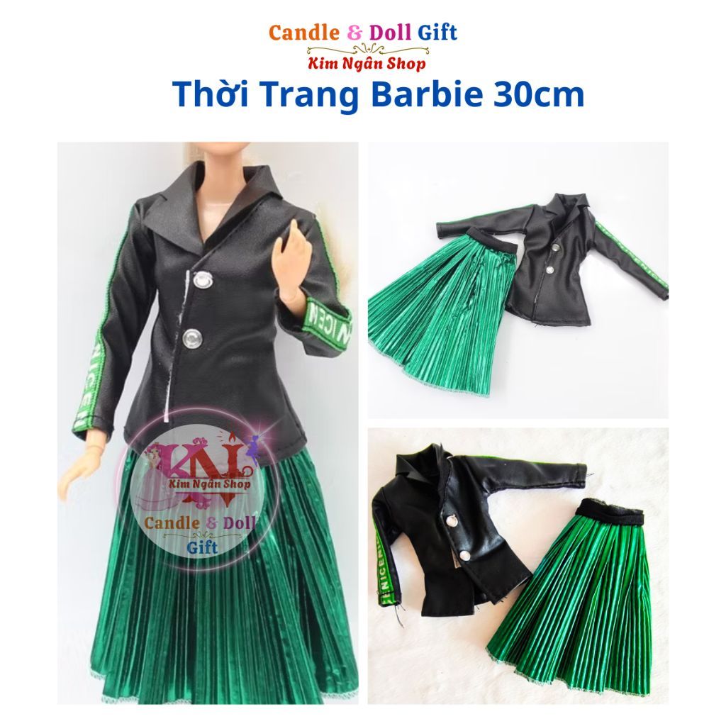 Quần áo búp bê barbie 30cm, thời trang dành cho búp bê có khớp 30cm (chỉ trang phục)