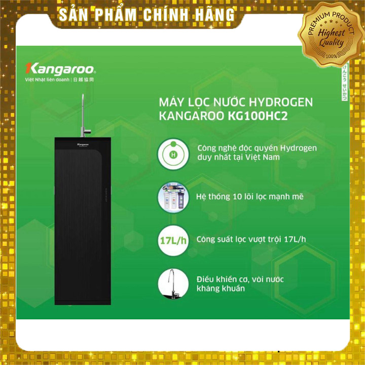 IB shop  BẢO HÀNH CHÍNH HÃNG Máy lọc nước Kangaroo Hydrogen KG100HC2 .