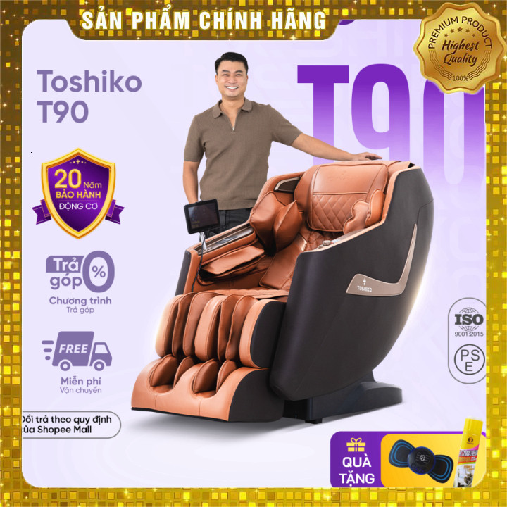 IB shop  Ghế massage Toshiko T90 với 12 bài tập tự động giúp hỗ trợ massage giảm đau mỏi tại nhà .