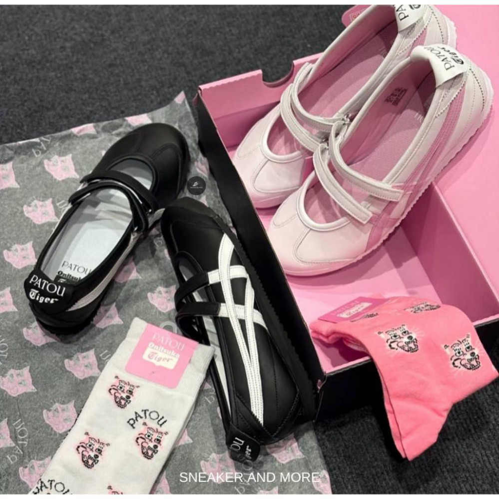 Giày Ballet thể thao tiger patou Sandal Sneaker Onitsuka Tiger dáng Mary Jane Báo Hồng Thời Trang Mù