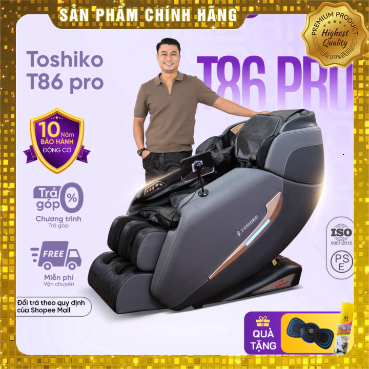 IB shop  Ghế massage trị liệu toàn thân TOSHIKO T86 Pro công nghệ con lăn 4D giúp thư dãn tại nhà .