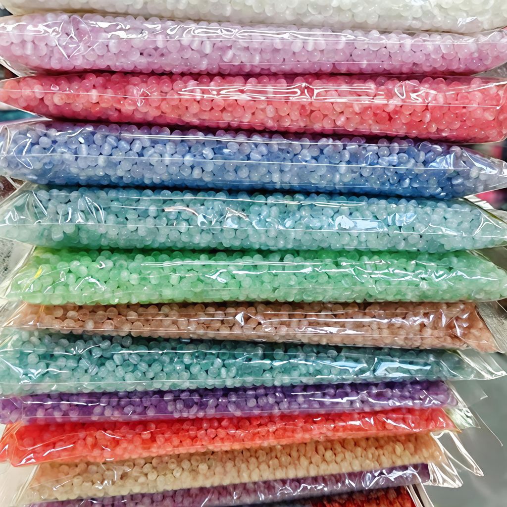 Hạt đá tròn mắt mèo 4mm