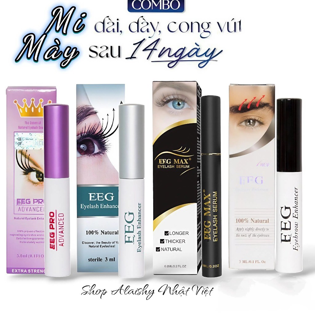 Serum Dưỡng Mi Feg Ngày Đêm (Xanh – Hồng), Dưỡng Mi Dài Cong Tự Nhiên