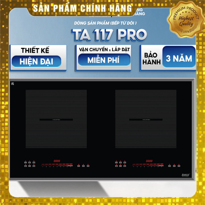 IB shop  Bếp Từ Đôi LORCA TA 117PRO Thiết Kế Hiện Đại, Chức Năng Rã Đông, Công Nghệ Smart Inverter,C