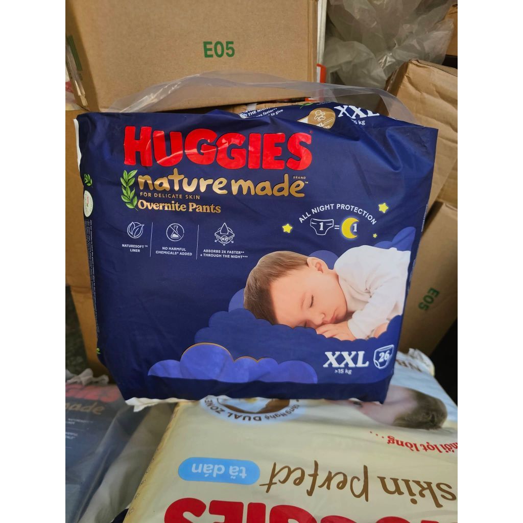 Tả huggies nature made ngày/ đêm XXL26