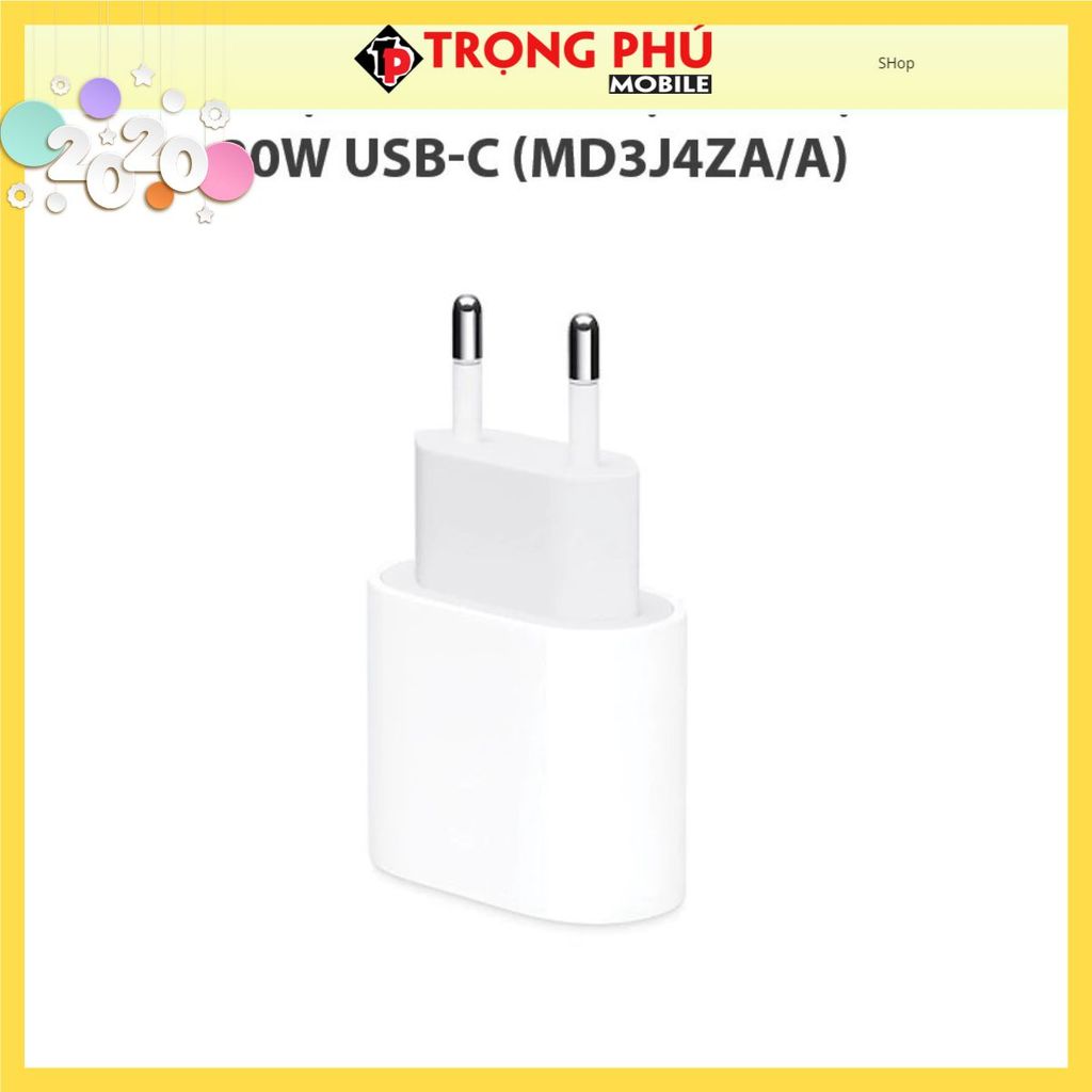 Cốc sạc 20w chính hãng (ZA/A MHJE3, MUVV3) - Shop bán chạy