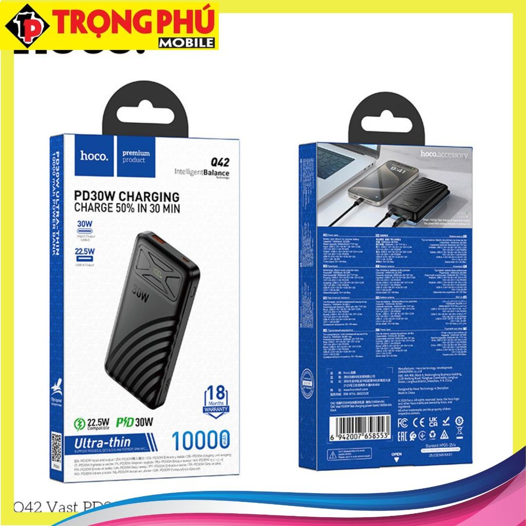 Pin sạc dự phòng Hoco Q42 10.000mah PD 30w - Online Sale off