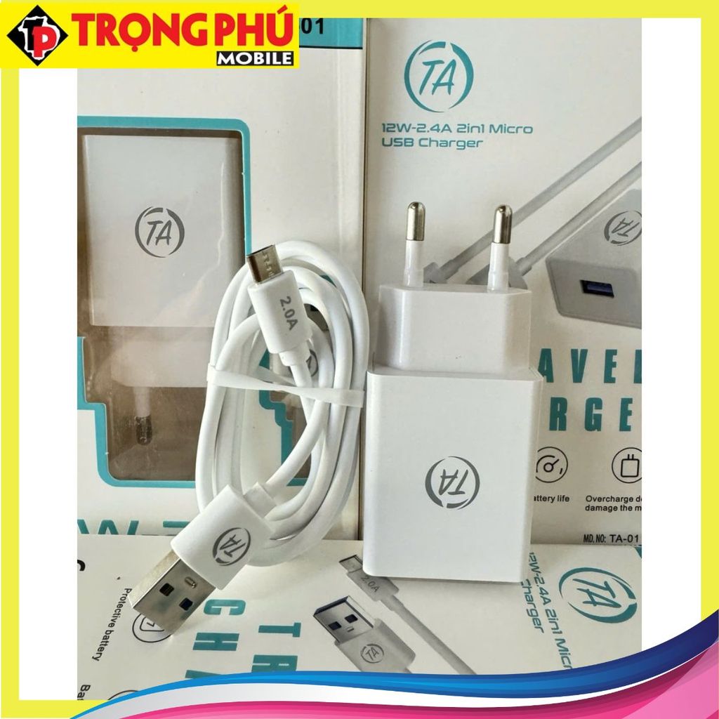 Bộ sạc USB-micro TA-01 12w - Online Sale off