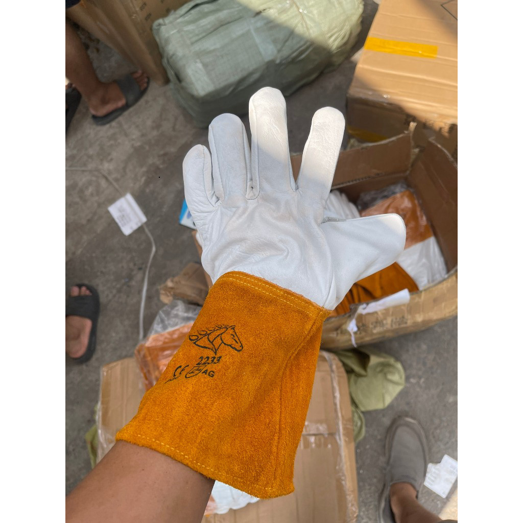 Găng tay hàn TIG 2233 - Da dê bền bỉ đạt tiêu chuẩn CE-EN388, bảo vệ tối ưu