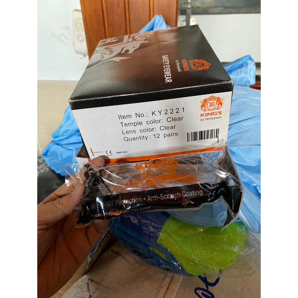 Bộ 5 Kính bảo hộ Kings KY2221 chính hãng, ngăn tia UV hiệu quả