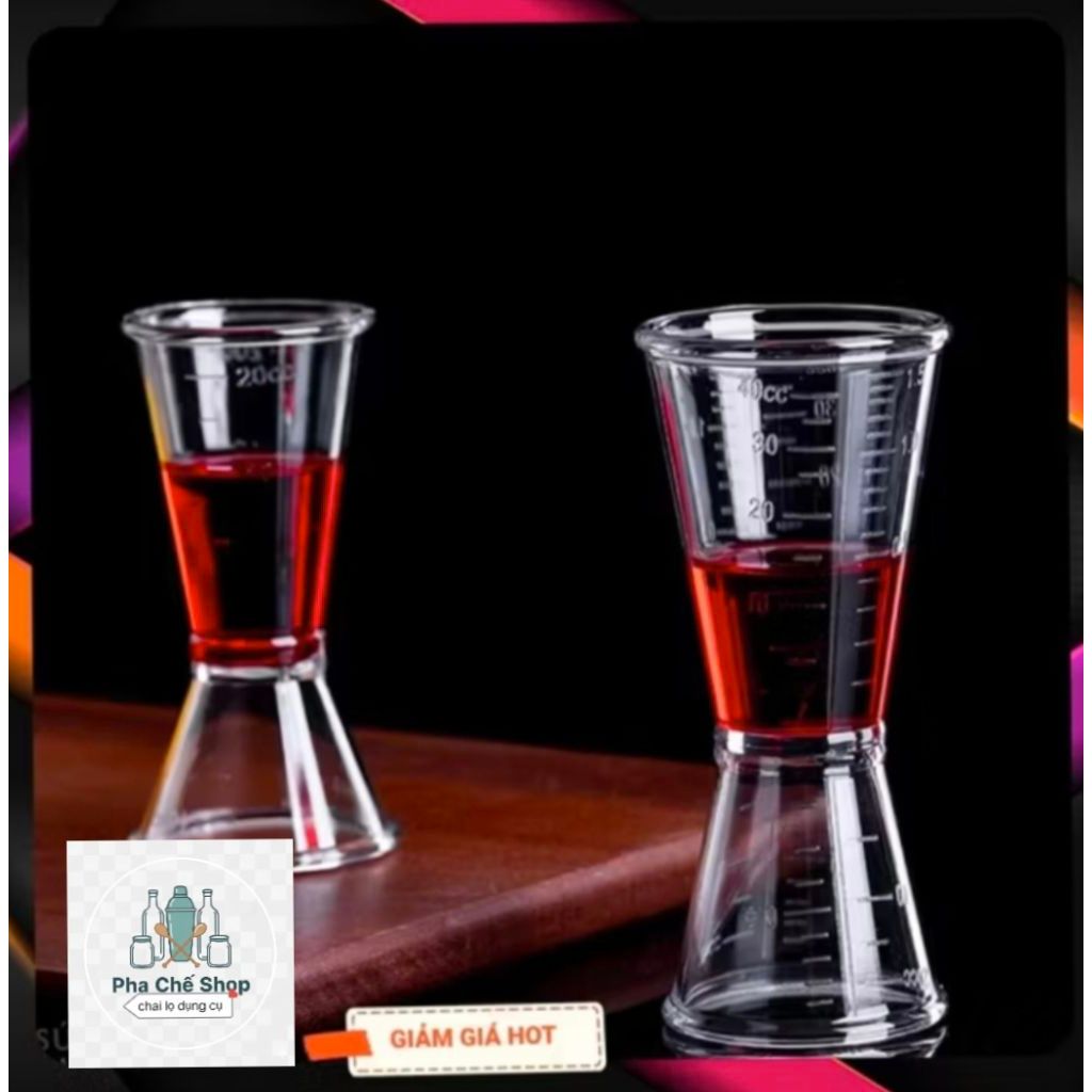 LY ĐONG NHỰA JIGGER 2 ĐẦU – DỤNG CỤ PHA CHẾ TIỆN LỢI