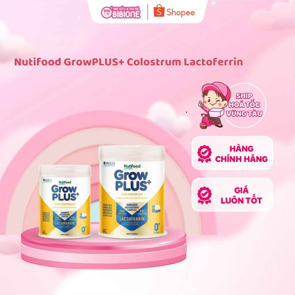 Sữa bột Nutifood Sweden GrowPLUS+ Colostrum Lactoferrin 800g
