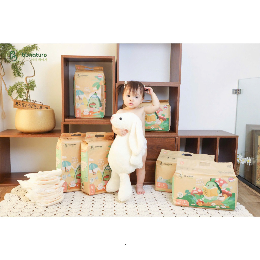 {COMBO 3bịch}Tã Bỉm BB NATURE CARE PLUS Mẫu Mới size NB/S/M/L/XL/XXL/3XL/4XL
