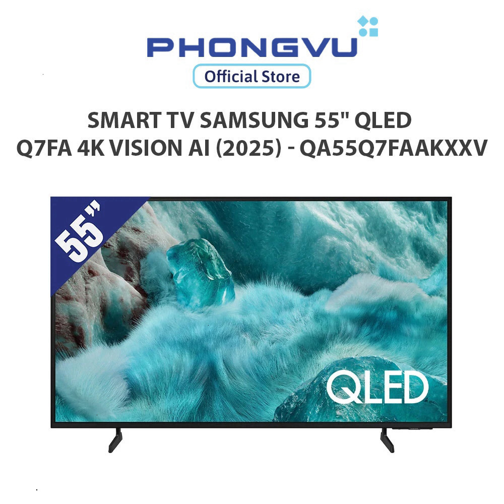 [Shopee Lắp Đặt 0Đ HN HCM] Smart TV Samsung 55" QLED Q7FA 4K Vision AI (2025) - QA55Q7FAAKXXV - Bảo 