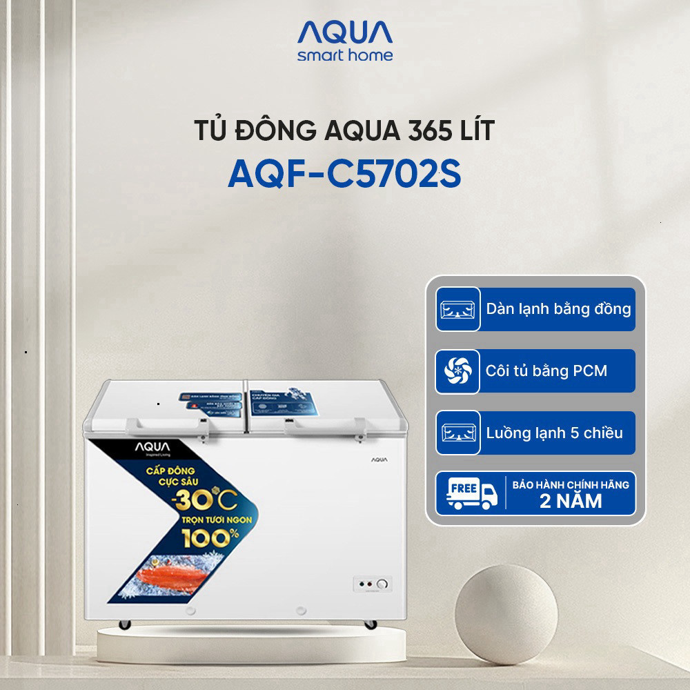 Tủ đông Aqua 365 Lít AQF-C5702S - Freeship toàn quốc