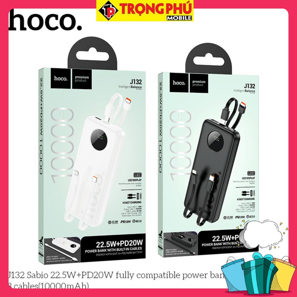 Pin sạc dự phòng Borofone J132 10.000mah PD 22.5w - Chính giảm giá