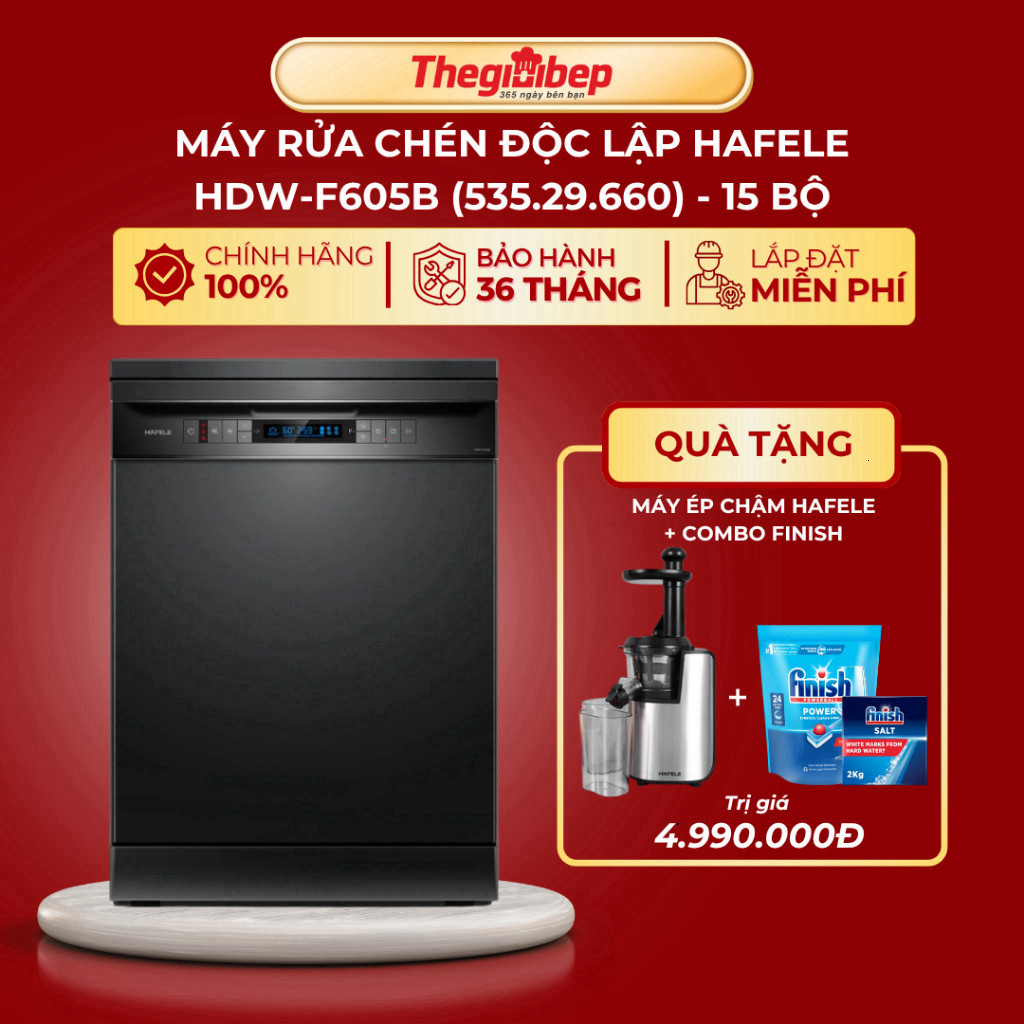[NEW] Máy rửa chén độc lập Hafele HDW-F605B (535.29.660)