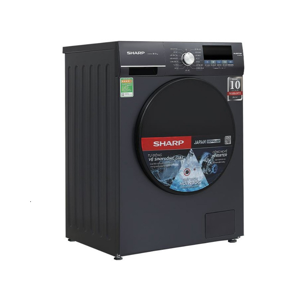 [CHÍNH HÃNG] Máy giặt Lồng Ngang Sharp Inverter 9kg ES-FM90CB-SB