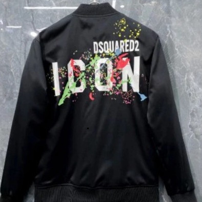áo icon Áo Khoác dsq ICON In Họa Tiết Sau Áo Khoác Gió Nam Dsquared2 Icon Vẩy Sơn Màu Hot, Áo Bomber