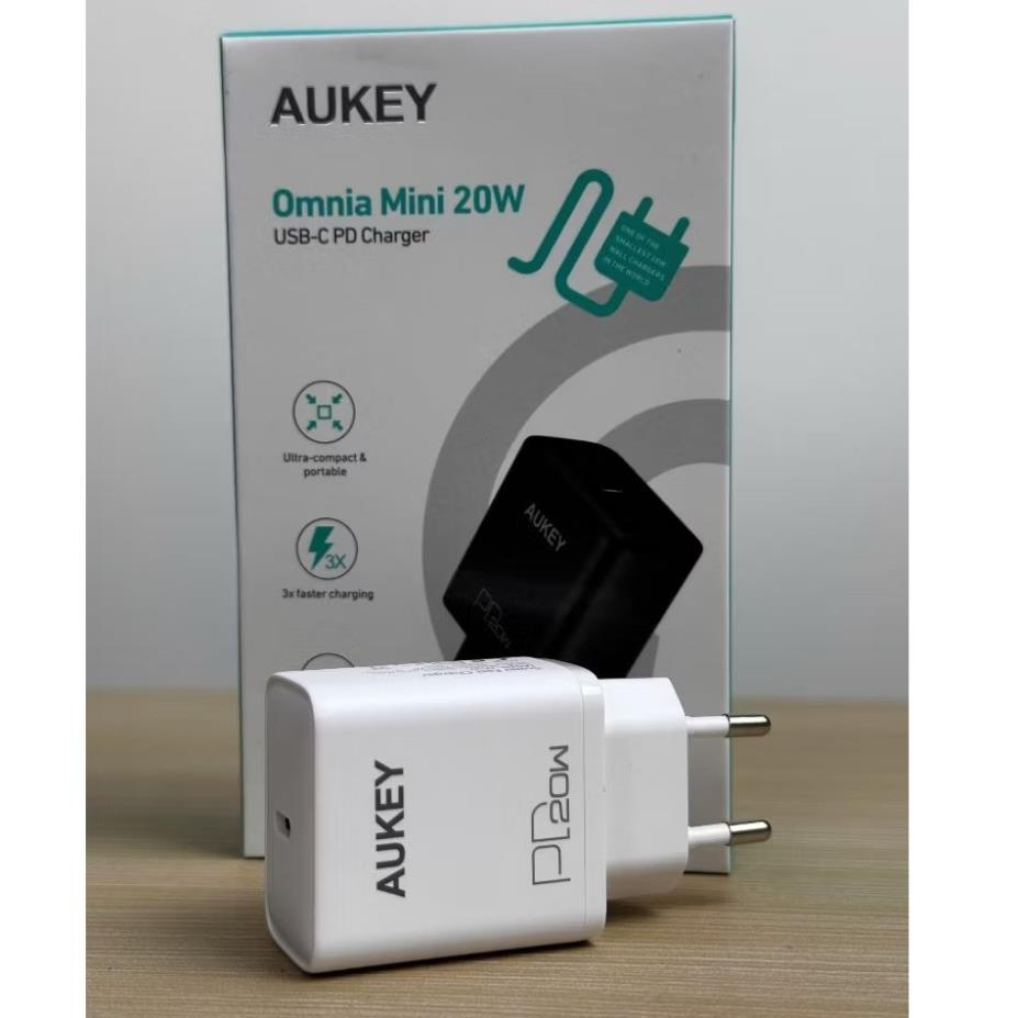 Củ sạc nhanh Aukey 20W PA-B2, Cốc sạc nhanh Aukey 20W cho IP và tất cả điện thoại hiện nay đầu Type 