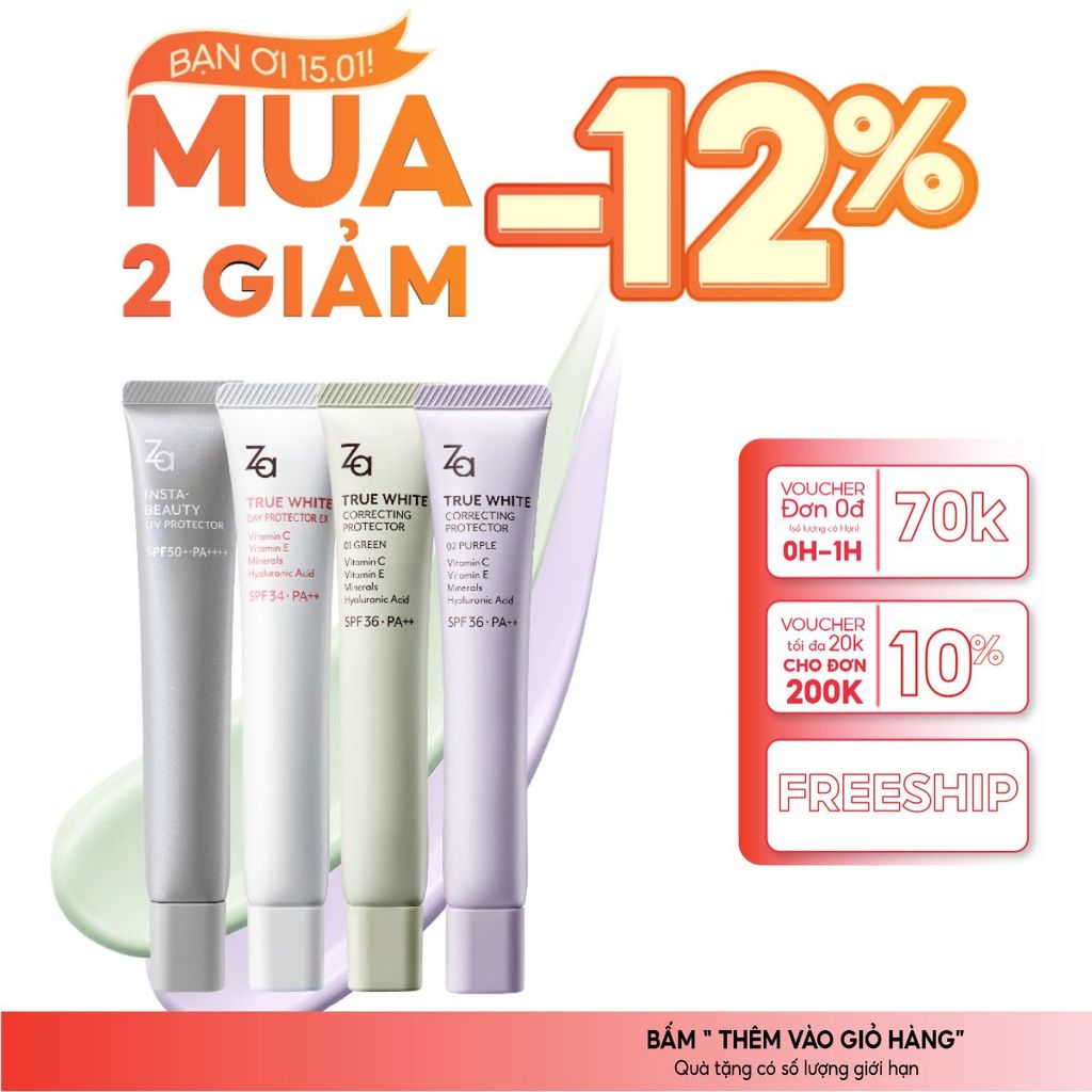 Kem Lót Za Tím SPF36 PA++ – Kháng Nước & Mồ Hôi, Nền Hoàn Hảo Suốt Ngày 35g