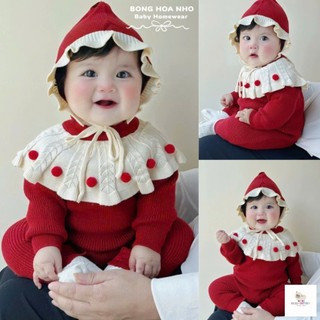 5kg - 13kg KÈM MŨ QCCC 2025 Body len phối yếm phong cách đáng yêu cho bé gái