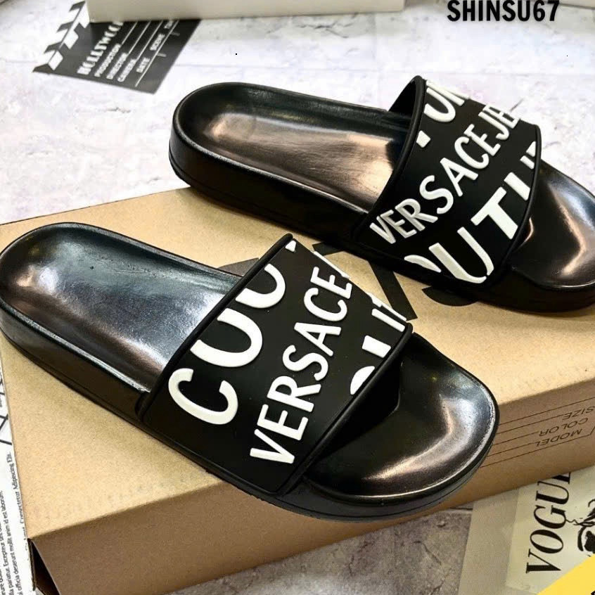 dép icon Dép nam nữ DG Dolce chữ nổi quai cao su size 36-43 . t