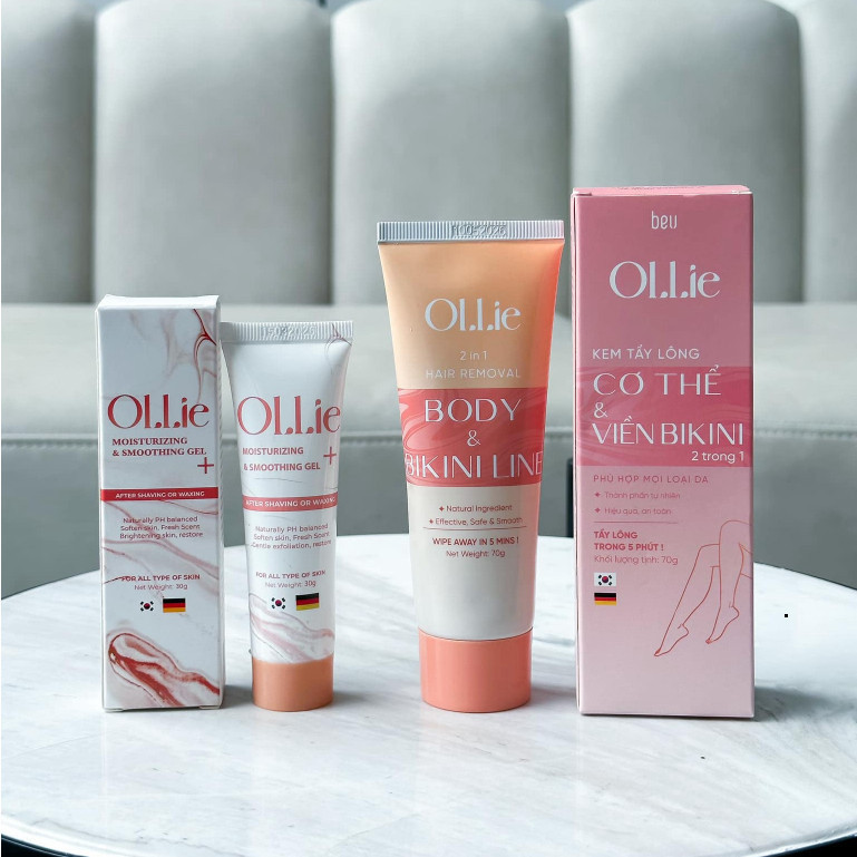 Tẩy lông Ollie, tẩy lông vùng bikini, tẩy lông nách và chân an toàn hiệu quả