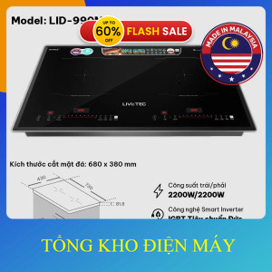 ib FB: tkdm.247 ✔️ nhận mã giảm thêm_ Bếp từ đôi Livotec Esmart LID990M SMART INVERTER tiêu chuẩn Đứ