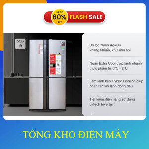 ib FB: tkdm.247 ✔️ nhận mã giảm thêm_ Tủ lạnh Sharp Inverter 556 lít SJFX630VST (dung tích tổng 626 