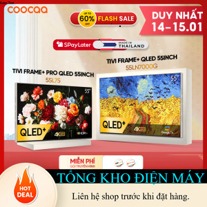 ib shop nhận mã giảm_ [Miễn phí lắp đặt HNHCM] Smart tivi 55 inch Qled 4K tivi Khung Tranh Google Fr