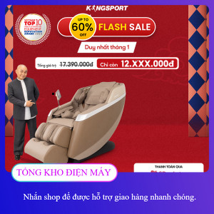 ib nhận voucher ✔️_ Ghế massage KINGSPORT Standard G2 con lăn di chuyển cổ vai, thiết kế hiện đại, k