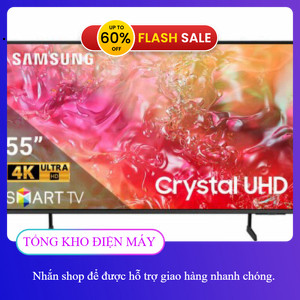 ib nhận voucher ✔️_ Tivi Samsung 55 Inch Crystal UHD DU7700 4K Smart TV (2024)  Hàng chính hãng, mới
