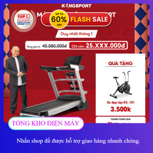 ib nhận voucher ✔️_ CHỈ GIAO MIỀN BẮC | Máy chạy bộ KINGSPORT Luxury KS2050 tốc độ đến 18,8km/h, 12 