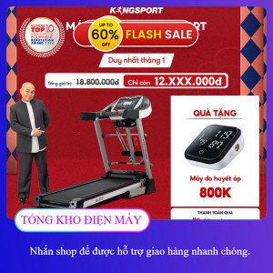 ib nhận voucher ✔️_  [KOL] Máy chạy bộ KINGSPORT BK8000 đa năng, thảm chạy rộng chống trơn, kèm đai 