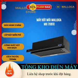 ib shop nhận mã giảm_  Máy Hút Mùi Malloca MH 70BTC – Đèn LED 4W – Lưới Lọc Nhôm – Khử Mùi Bằng Than
