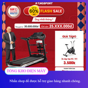 ib nhận voucher ✔️_  [LIVE] Máy chạy bộ KINGSPORT KS2035 đa năng, thao tác phím cảm ứng, thiết kế sa